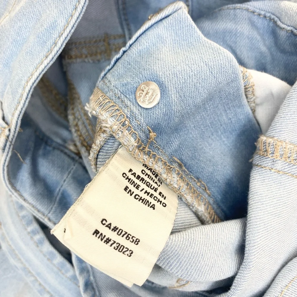 Wax Jeans Women's Juniors Ankle Length Skinny Leg Denim Overalls - Picture 10 of 15